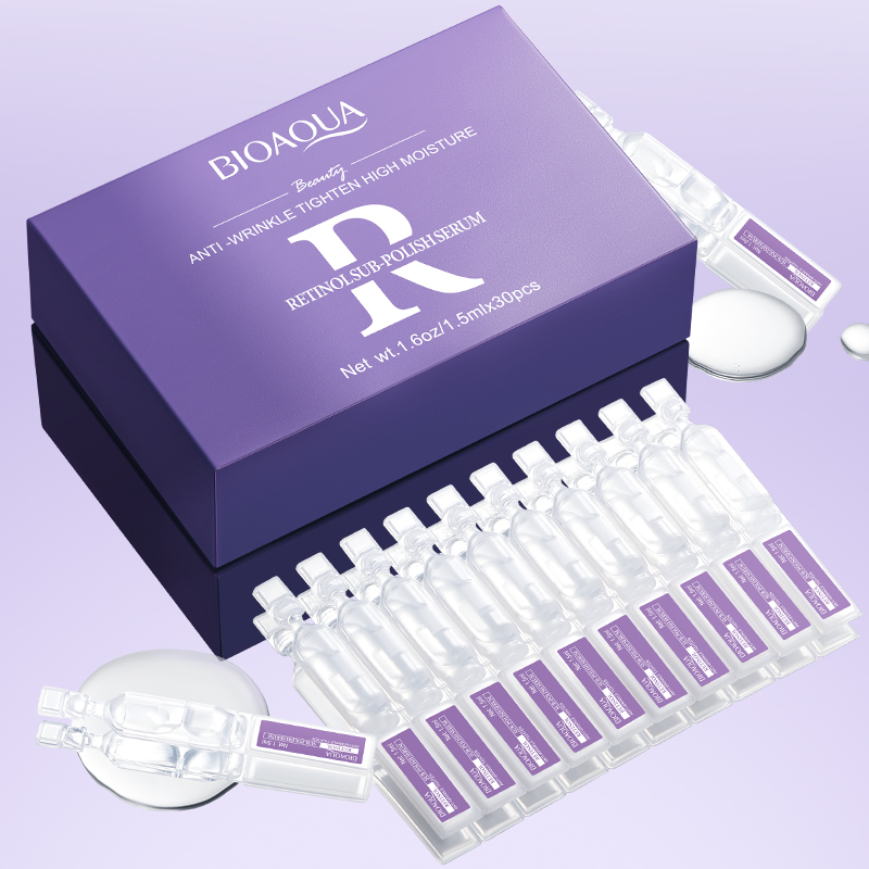 Exosome Serum Ampoule - เซรั่มบำรุงผิวหน้าไบโออควา เรตินอล วิตามินซี 30 ชิ้น ชุดลดเลือนริ้วรอย
