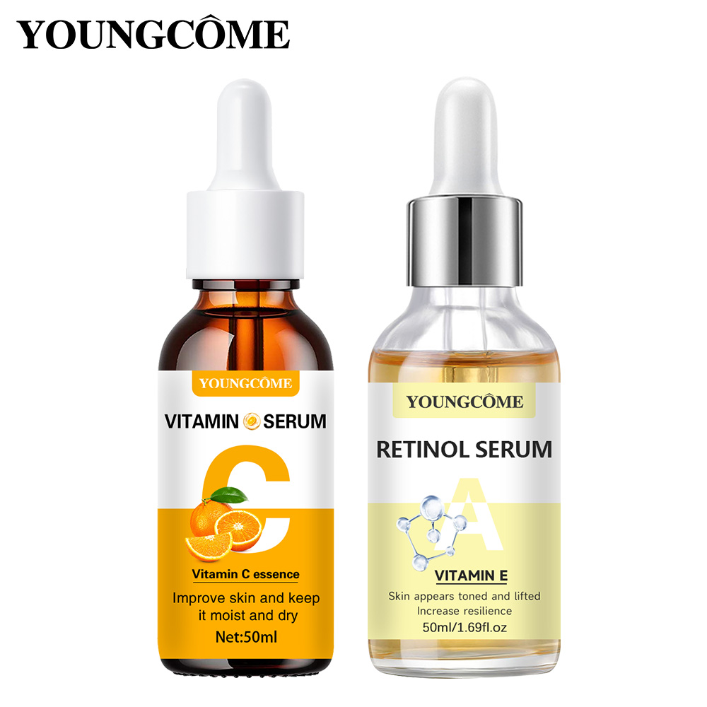 Exosome Serum Ampoule - 2 ชิ้นวิตามินซีและเรตินอลเซรั่มเสริมความอุดมไปด้วย VC,ให้ผิวให้ความชุ่มชื้นและเรียบเนียน, เรียบเนียนริ้วรอยและริ้วรอย,ผิวที่ละเอียดอ่อน