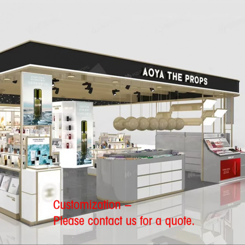 Luxury Skincare Shop - ตู้โชว์เครื่องสำอางสุดหรูแบบกำหนดเองสำหรับร้านค้าปลีก ตู้โชว์ผลิตภัณฑ์ความงาม ตู้โชว์เครื่องสำอางและผลิตภัณฑ์บำรุงผิวสำหรับร้านค้าในห้างสรรพสินค้า ตกแต่งภายในร้านเครื่องสำอาง