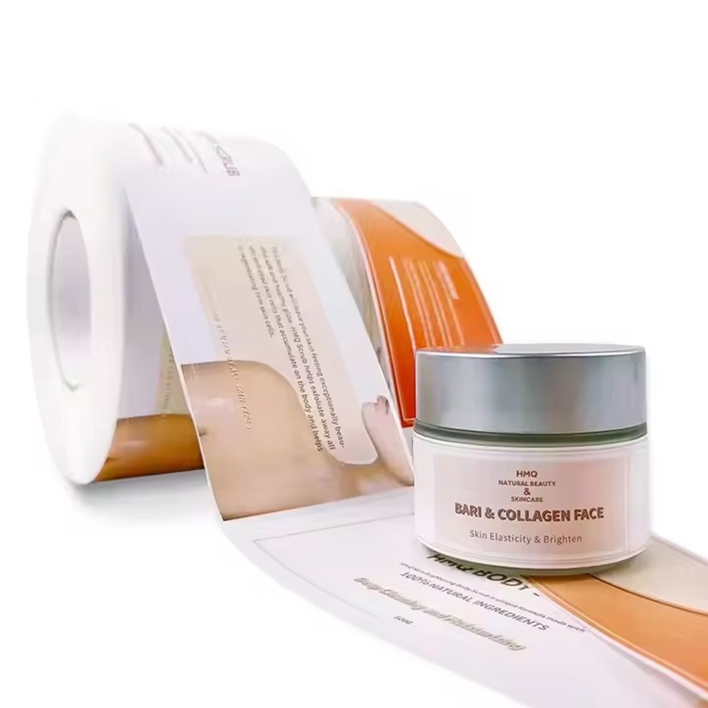Luxury Skincare Labels - สติกเกอร์ไวนิลหรูหราแบบกำหนดเอง｜พิมพ์โลโก้กันน้ำ｜สติกเกอร์ม้วนสำหรับขวดเครื่องสำอาง｜ฉลากบรรจุภัณฑ์ขวดผลิตภัณฑ์ดูแลผิว