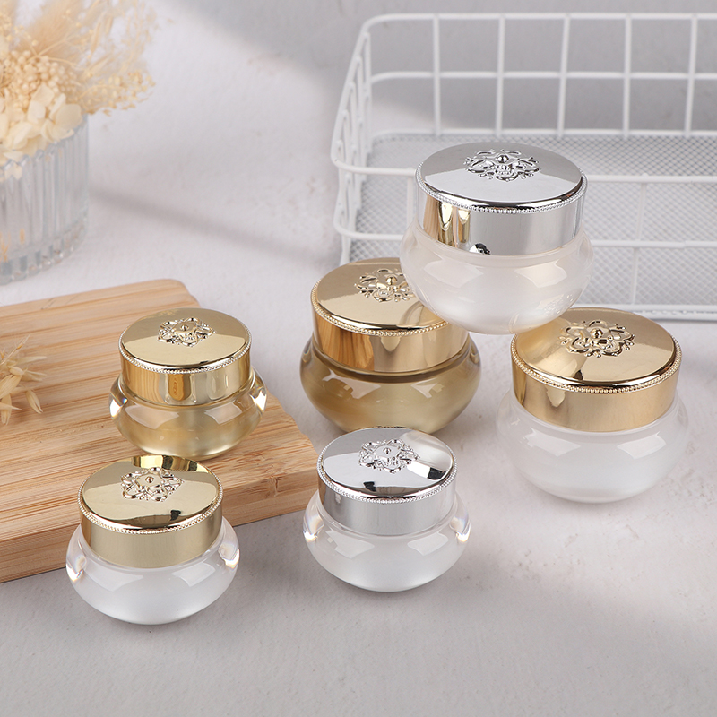 Luxury Skincare Cream - ขวดครีมอะคริลิคแบบเติมได้ ขนาด 5/10/20 กรัม ภาชนะบรรจุเครื่องสำอาง หรูหรา