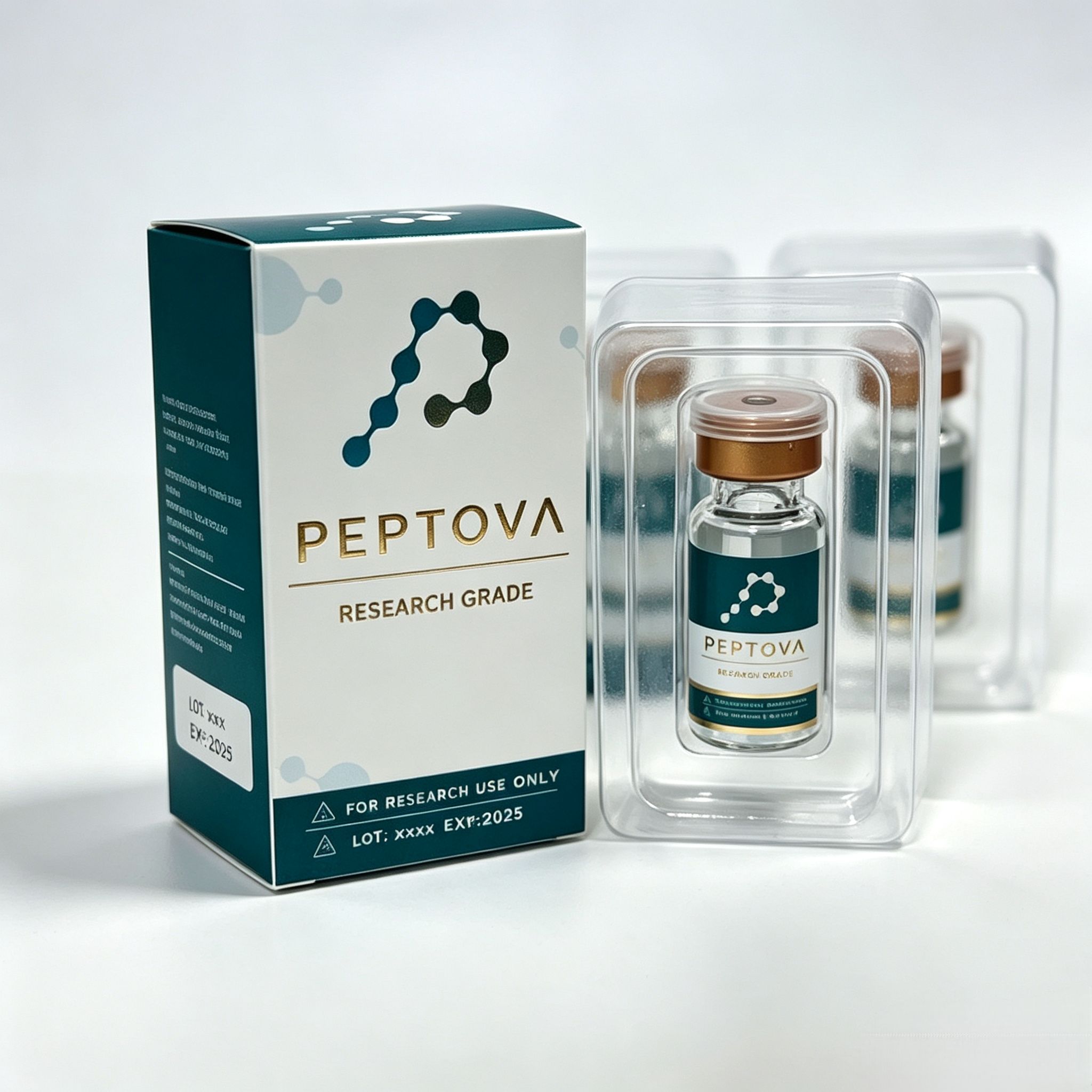 Luxury Skincare Labels - สติกเกอร์ไวนิลกันน้ำ HD แบบติดเอง ฉลากเปปไทด์หรูหราแบบกำหนดเอง สำหรับขวดบรรจุภัณฑ์ขนาด 3