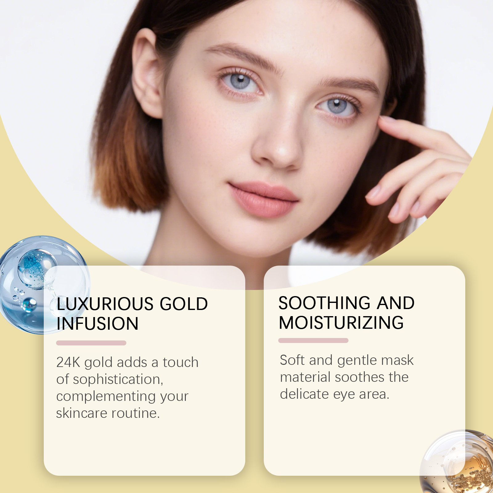 มาส์กบำรุงรอบดวงตาทองคำ 24k ช่ - Luxury Skincare Treatments บทวิจารณ์และราคา