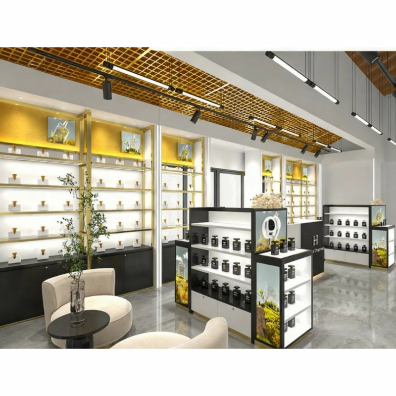 ชั้นวางผลิตภัณฑ์ดูแลผิวแบบกำหน - Luxury Skincare Shop บทวิจารณ์และราคา