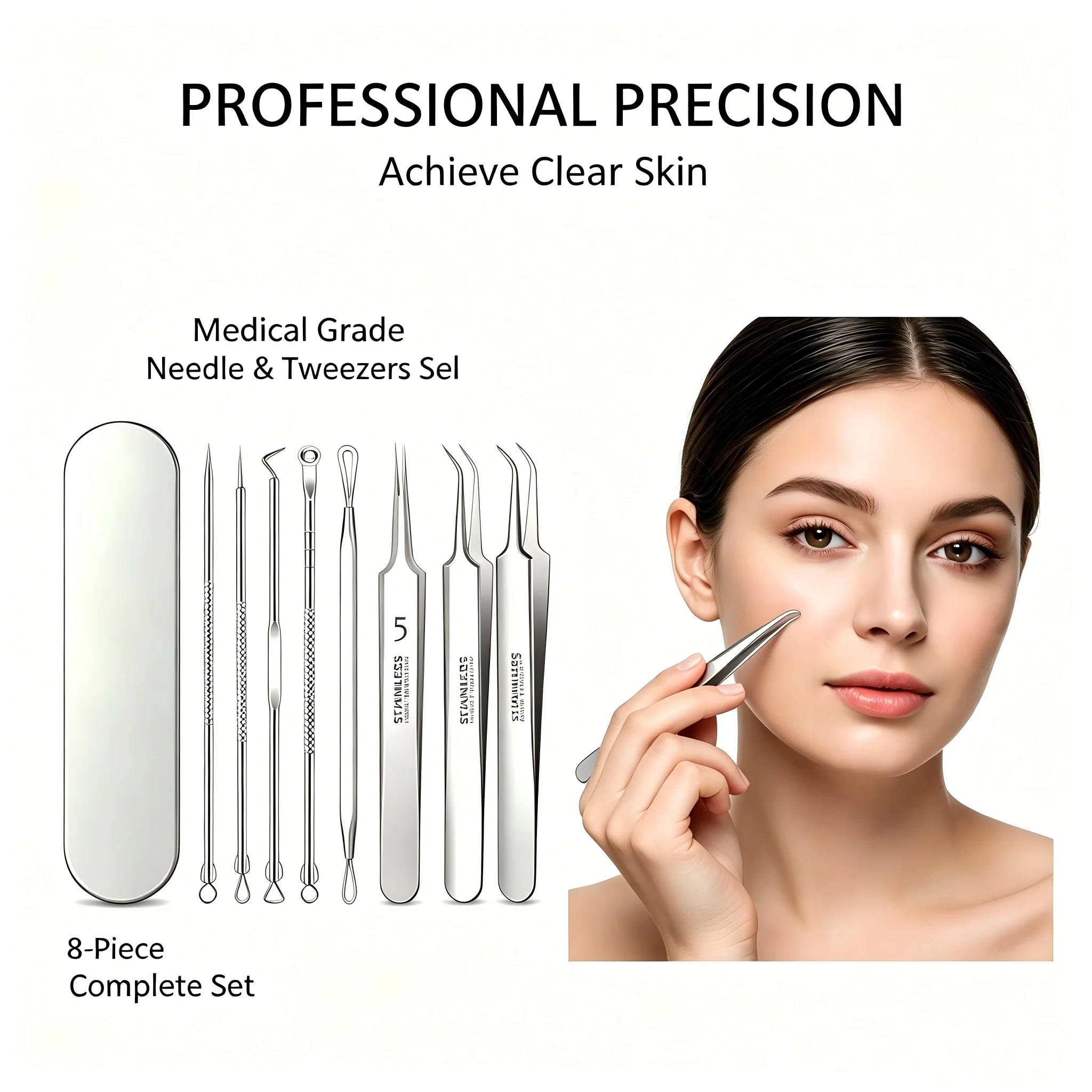 ชุดเข็มและแหนบกำจัดสิวแบบมืออา - Luxury Skincare Acne บทวิจารณ์และราคา